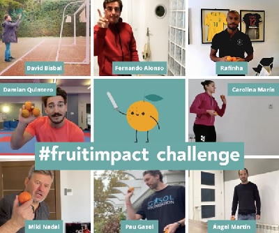 Fernando Alonso, Carolina Marín y  Bisbal se unen al reto #fruitimpact