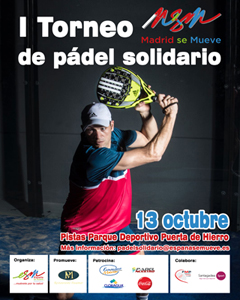 Juega con nosotros al pádel en el Torneo Solidario Madrid se Mueve
