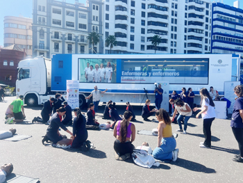 El tráiler de la Ruta Enfermera llegó a Santa Cruz de Tenerife