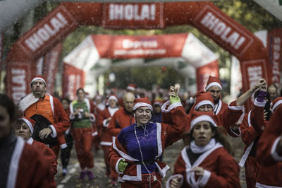 Madrid: 7.000 personas participaron en la Carrera de Papá Noel 2017